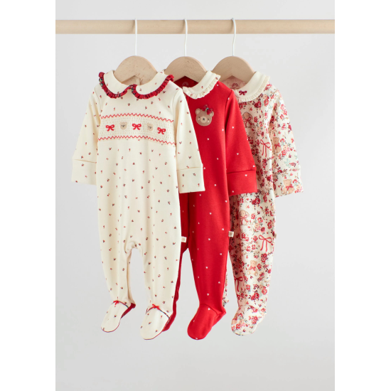 Red Bow Bear Bebek Uyku Tulumu 3'lü Paket