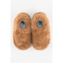 TEST ÜRÜN  - Hopfrög Kids - Furry Furry Kestane Kahverengi Kürk Barefoot Patik