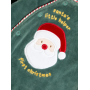 JoJo Maman Bébé Green Santa My First Christmas Velour All-In-One